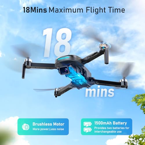 Mirason JY06 PRO Drone With Camera, 1080P Hd Wifi Fpv Foldable Camera Drone With 2 Batteries, Mini Drone With High Pressure, Scroll 360 Degrees, Headless Mode, 10 Mins Long Flight thumb #4