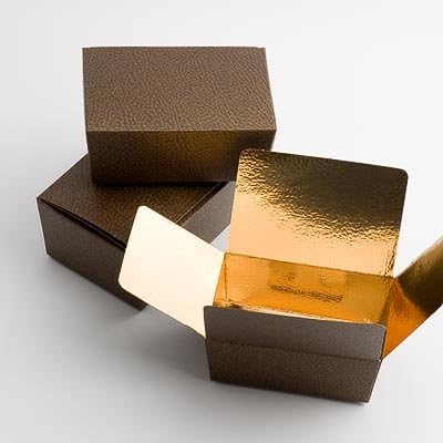 Small Ballotin Chocolate Favour Boxes - Brown Pelle (Pack of 10)