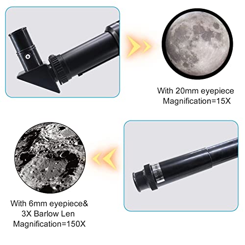 Telescope For Adults & Kids, 70Mm Aperture Refractor Telescopes (15X-150X) For Astronomy Beginners, Portable Travel Telescope With Phone Adapter & Wireless Remote, Astronomy Gifts For Kids #TOP2