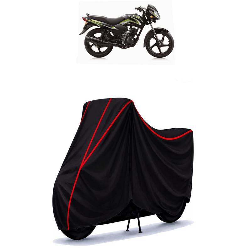 Image of TVS Sport ES Water Resistant Bike Cover for All Motorcycles & Rain | Heavy Duty Taffeta Fabric | UV Protection, Dustproof, Scratchproof | All Weather Two Wheeler Body Cover with Elastic Bottom