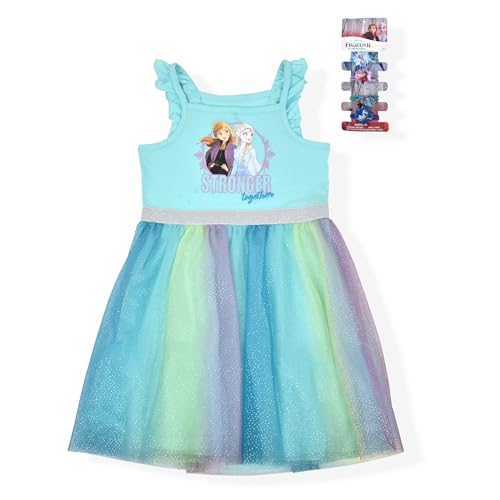 Disney Frozen Elsa and Anna Girls Sleeveless Tutu Dress for Toddlers, Little, and Big Kids Blue by Disney - Image 2