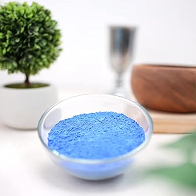 ClearLee Kaolin Ocean Blue Clay Cosmetic Grade Powder - 100% Pure Natural Powder - Great For Skin Detox, Rejuvenation, and More - Heal Damaged Skin - DIY Clay Face Mask (6 oz)
