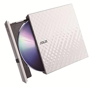 ASUS Lecteur Graveur CD / DVD externe SDRW-08D2S-U LITE Blanc – Graveur DVD x8 ultra-compact, M-Disc supporté, compatibilité Windows et Mac OS