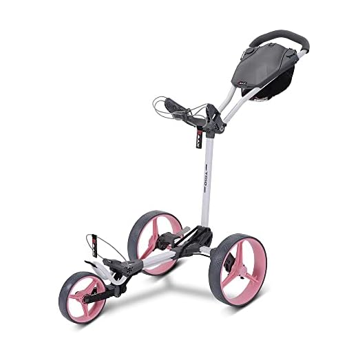 Big Max Blade Trio 3 Wheel Golf Trolley Ultra Flat 2023 (White/Pink)