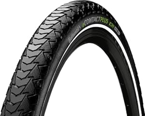 Continental – Continental Unisex-Adult Econtact Plus Bicycle Tire, Schwarz