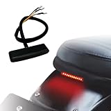 McGoing E57 E-geprüft Motorrad E-Bike LED Rücklicht Mini Universal Bremslicht DRL Positionslicht DC12V IP67 Wasserdicht (Schwarz)