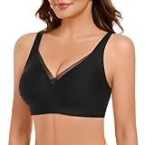 Niwicee Soutien-Gorge Femme sans Armature Dentelle Push up Sexy Col en V Bralette avec Cou...