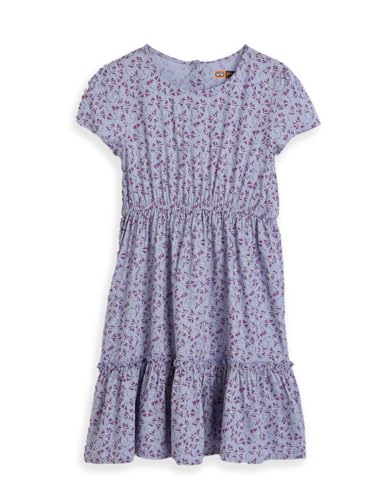 Image of Amazon Brand - Symbol Girls Fit and Flare Printed Rayon Dress | Age 6-14 Years