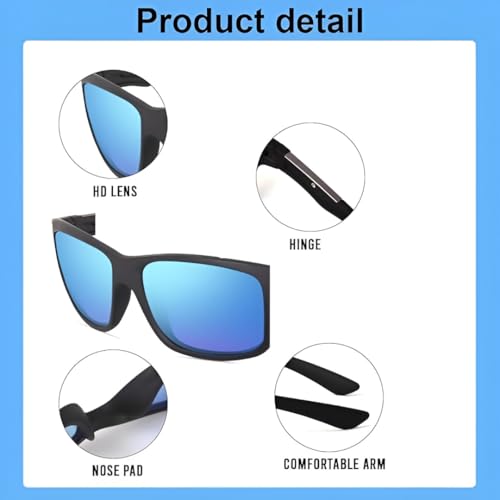 Image of Roshfort Sports Non Polorized Sunglasses UV Protection Sunglass for Men & Women Cycling Running Driving Fishing Multi Shade Glasses ITALIC (Size -Medium)