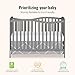 Dream On Me Chelsea 5-in-1 Convertible Full-Size Baby Crib in Steel Grey, GreenGuard Gold & BSA, Pinewood, 4 Mattress Heights, Converts to Toddler, Day & Full-Size Bed, Modern Classic Nursery