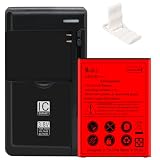 Lasting Power Replaceable Business 4700mAh Battery Universal USB/AC Desktop Charger Folding Bracket Compatible with LG Stylo 3 LTE L84VL Straight Talk/Tracfone/Net10