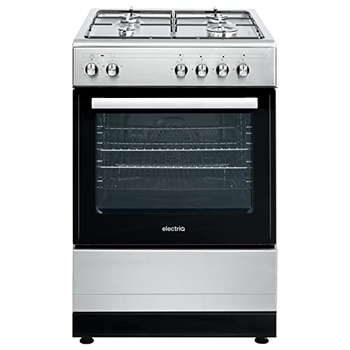 electriQ 60cm Dual Fuel Single Oven Cooker -...