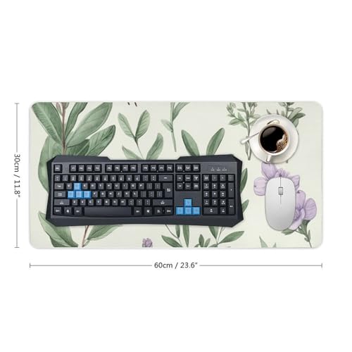 Protector para escritorio FekiLoot en goma blanco 30x60 cm miniatura 2