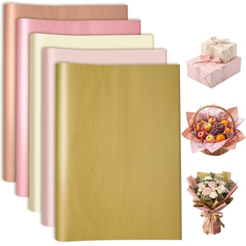 woric 120 Sheets Rose Gold Tissue Paper for Gift Bags 20 X 14 Inches