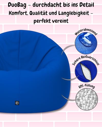 PATCH HOME Sitzsack 2 in 1 Sitzkissen Bodenkissen für Erwachsene & Kinder - Gaming mit Füllung...