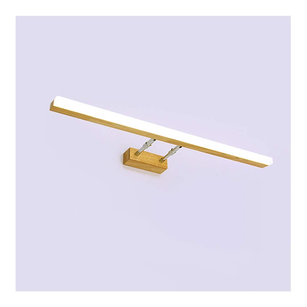 Lampe de miroir de bain LED bois massif phare éclairage toilette
