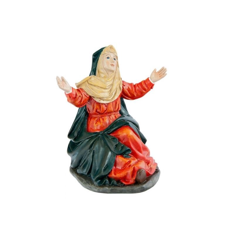 Figurine Vierge douloureuse de 14 cm en résine peinte à la main pour l'oratoire