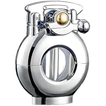 Lighters Kerosene Antique Pocket Lighter Soft Flame Transparent Fuel Tank Rocker Arm Lighter for Collection-Decorative-Gift-Present Silver
