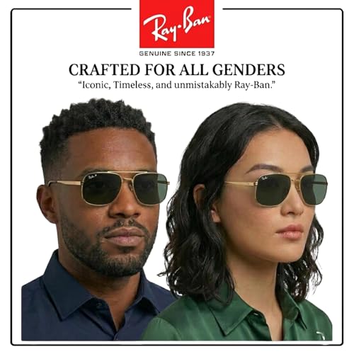 Image of Ray-Ban RB3699 Square Shaped Sunglasses for Men & Women with Official RAYBAN Eyewear Kit