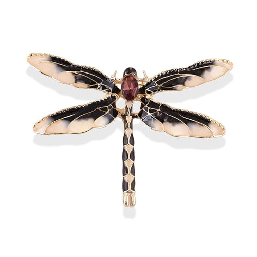 Dragonfly Enamel Brooch Red