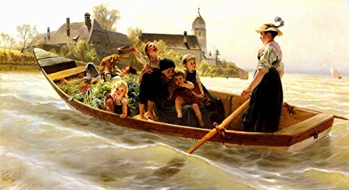 Tableau Frohliche Fahrt Chiemsee Karl Raupp posters et art décoration chambre 60x90