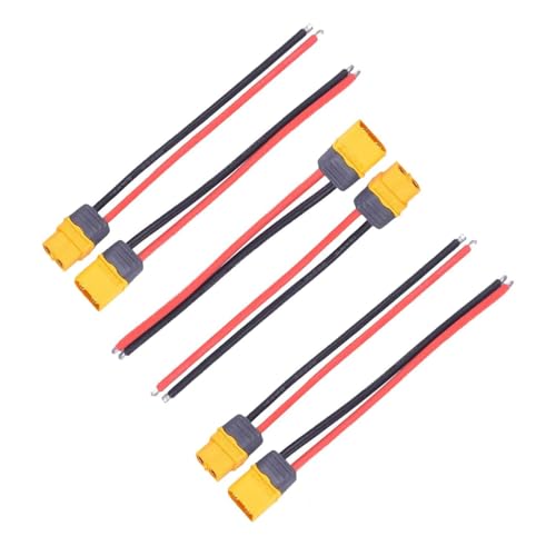 CowGoldChild XT60Hコネクター 6ピース プラグオスとメスコネクタアダプタ 150mm 12AWG シリコンワイヤー付き Amassシースハウジング ラジコンモデル用 RCドローンリポバッテリー用