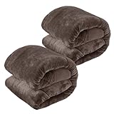 【2個セット】アイリスプラザ 毛布布団 シープボア毛布布団 ふんわりあったかボリュームシープタッチ 丸洗いOK シングル モカブラウン