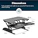 Vari VariDesk Pro Plus 30 Height Adjustable Standing Desk Converter for Home Office - Sit to Stand Desk with 11 Height Settings, Spring-Assisted Lift, and Weighted Base - Fully Assembled, Black