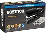 Bostitch Office Stapler Heavy Duty - 40 Sheet Stapler for Desk -Full-Strip - Includes 1260 Staples - Black