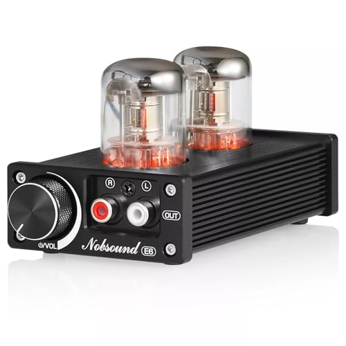 Nobsound E6 Direct Heated Valve Tube Preamp Class A Stereo Audio Pre-Amplifier Home Desk Stereo Pre-Amp with Volume Control
