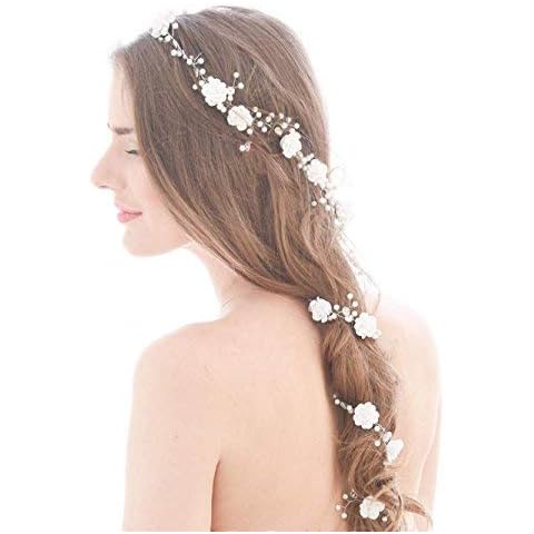 Handmadejewelrylady Wedding Bridal Crystal Rhinestones Headband Hair Vine Headpiece Women Evening Party Hair Accessories Cover
