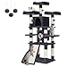 SONGMICS 67" Multi-Level Cat Tree with Sisal-Covered Scratcher Slope, Scratching Posts, Plush Perches and Condo, Activity Centre Cat Tower Furniture - for Kittens, Cats and Pets UPCT18G