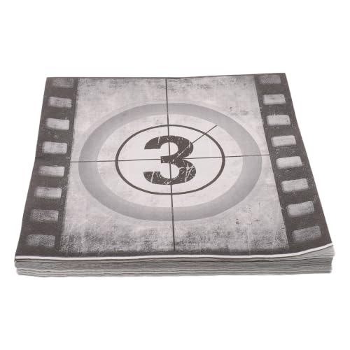 Servilletas de papel para fiestas temáticas y noches de cine en casa, diseño claqueta de SUPVOX