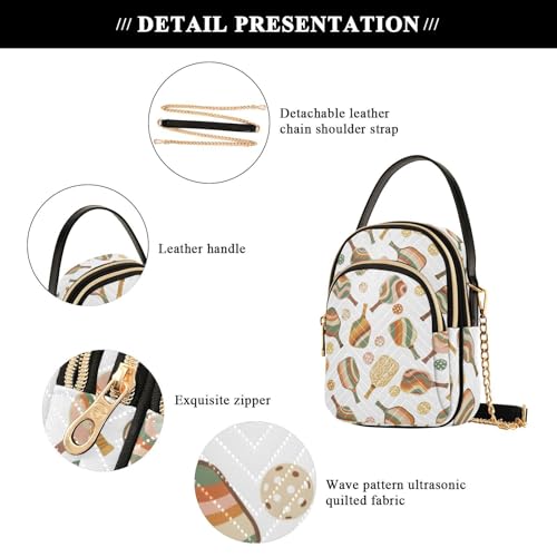 Image of MCHIVER Golf Crossbody Bag for Women Cell Phone Purse Wallet with Removable Chain Shoulder Handbag