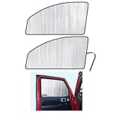 YelloPro Side Window Front Seat Reflective Sunshade Custom Fit for 2018 2019 2020 2021 2022 2023 2024 2025 2026 Jeep Wrangler, Unlimited JL, Sport, Sport S, Sahara, Rubicon 2 Door 4Dr (2pcs)