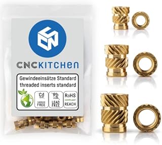 CNC Kitchen original threaded inserts for 3D Printed parts, SET STANDARD 200 PCS