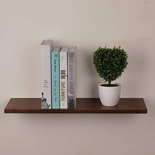 8 Inch Floating Shelf Brackets, 8 Pack Heavy Duty Hidden Black Shelf Brackets Solid Steel Blind Support with Hardware for Floating Wood Shelves