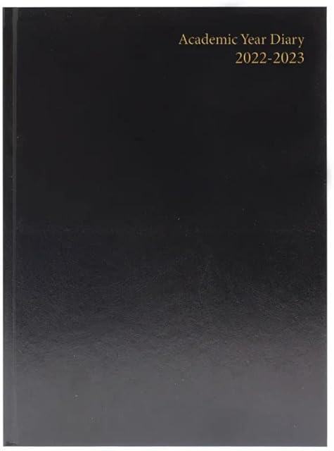 Top Sale A4 Week to View 2022-23 Academic Diary (Black)