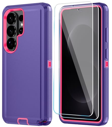 ONOLA Samsung Galaxy S26 Ultra�p�P�[�X HD�X�N���[���v���e�N�^�[�t�� [S26 / S26 Plus�ɂ͓K�����܂���]�ASamsung S26 Ultra�d�b�P�[�X�A[3�C��1]�w�r�[�f���[�e�B�[�t�H���P�[�X�A�p�[�v�����[�Y