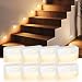 8 Pack Motion Sensor Stair Light Indoor, Battery Operated Night Lights