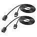 2 Pack 10ft Longer Extension Cable for Nintendo SNES Classic Edition Controller-2017 and Mini NES Classic Edition-2016 Black