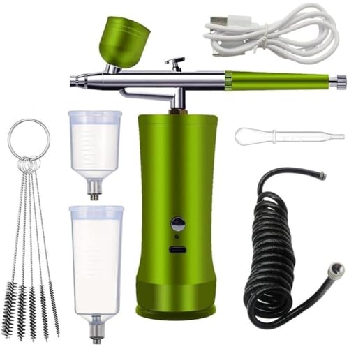 LA BAIESO Kit de Aerógrafo Eléctrico con Compresor, Juego de Aerógrafo Inalámbrico, Juego de Aerógrafo de Mano para Maquillaje, Pintura, Decoración de Pasteles D