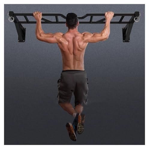 GRRICEPL Ceiling Mounted Multi-Grip Chin Up Bar, Wall Mount Punching Bag Stand, Perfect for Bodybuilding & Powerlifting Workouts(150x50x20 cm/26)