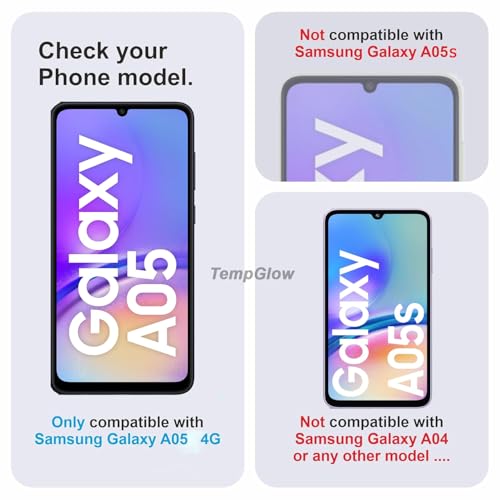 Image of Screen Protector for Samsung Galaxy A05 4G (Black) Tempered Glass Edge-to-Edge 6D Screen Guard With Installation Kit