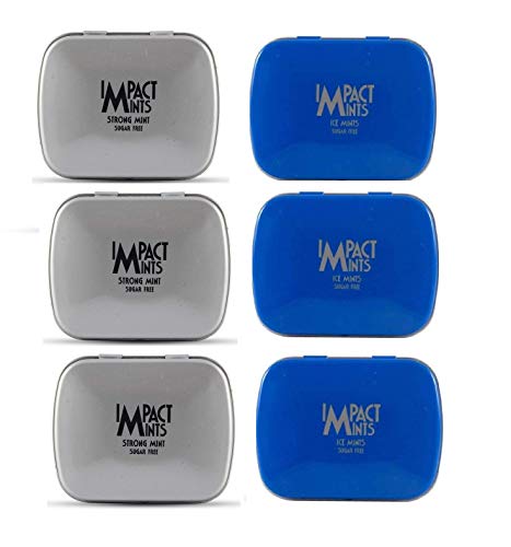 Image of Impact Mints Sugar Free Mints -Ice Mints & Strong Mints - 14g (Pack of 6) (Imported)
