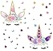 BDECOLL Pack of 2 Unicornio y Star Pegatinas de Pared Vinilos Decorativos para Habitación Infantiles Niños Dormitorio Salón
