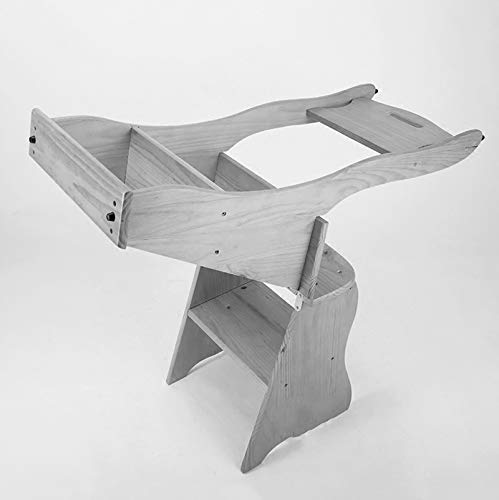 Taburete de escalera plegable CHEWYNP de madera maciza con 4 peldaños para el hogar 4