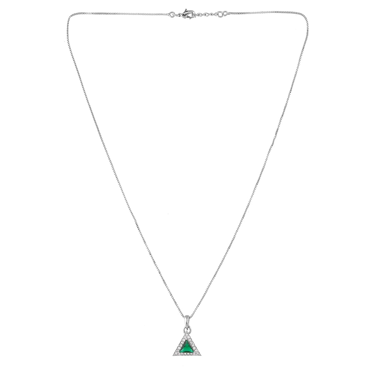 Green Triangle Cut CZ Jewelry Box Set