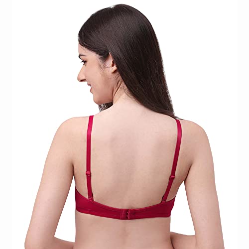 Image of SOIE Women's Padded Strapless Bra | Wired Balconette Multiway Bra with Detachable Transparent Straps | Medium Coverage, No-Slip Silicon Lining