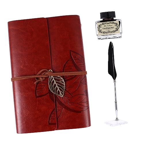 Kit de papeterie retro avec stylos à plume et cahier pour vos notes de bureau